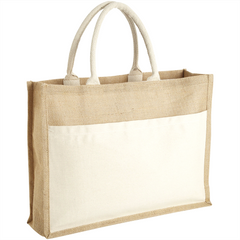  Cotton Pocket Jute Tote Bag 19L By HappyWay Promotions