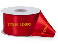 Logo Printed Christmas Ribbon 50mm - 90 meter per roll