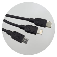 HWE179 - Bamboo Triple Connector Cable