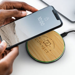 HWE175 - Bamboo 15W Wireless Fast Charger