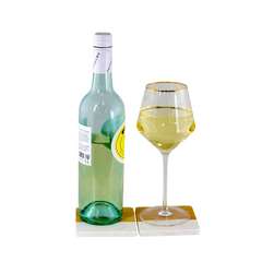 Gold Rim Wine Glass Set 400ml By HappyWay Promotions