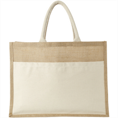  Cotton Pocket Jute Tote Bag 19L By HappyWay Promotions