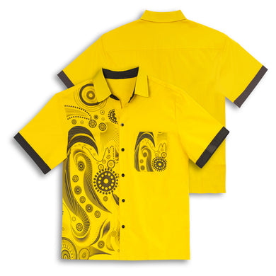 Yellow Custom Men's Shirt by Happyway promotions Australia