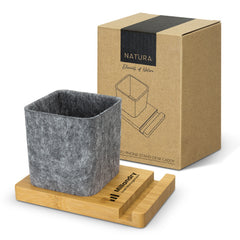NATURA Bamboo Phone Stand Desk Caddy by Happyway Promotions