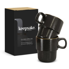 Keepsake Stackable Coffee Cup - Set of 2 by Happyway Promotions