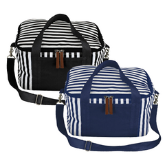 Striped Cotton Canvas Cooler 16L By HappyWay Promotions