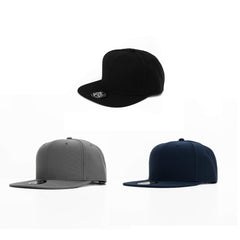 Clay 6 Panel Polyester Cap with Flat Visor by Happyway Promotions