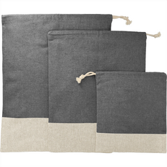 Split Recycled 3pc Travel Pouch Set