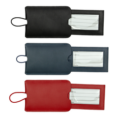 Pull-Apart Leather Luggage Tag by Happyway Promotions