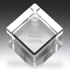 Crystal Cube Award By Happyway Promotions