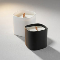 Premium Square Glass Candle by Happyway Promotions