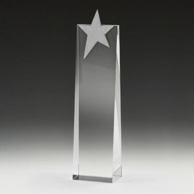 Crystal Chrome Star Pinnacle Award By Happyway Promotions