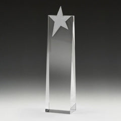 Crystal Chrome Star Pinnacle Award By Happyway Promotions