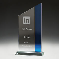 Blue Zenith Glass Award by Happyway promotions