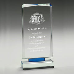 Blue Mirage Glass Award by Happyway promotions