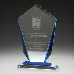 Glass Blue Keystone by Happyway promotions