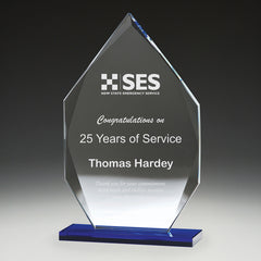 Glass Blue Arrowhead by Happyway promotions