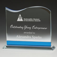 Blue Tidal Glass Award by Happyway Promotions