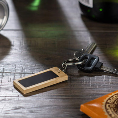 Mirage Rectangular Bamboo Keyring by Happyway Promotions