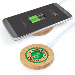 HEIT203 - Arc Round Bamboo Wireless Charger