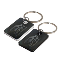 Rectangle Stainless Steel Keytag by Happyway Promotions