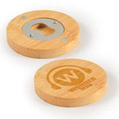 HBO016 - Discus Bamboo Bottle Opener Coaster