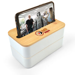 HWH235- Stax Eco Lunch Box with Phone Holder Lid