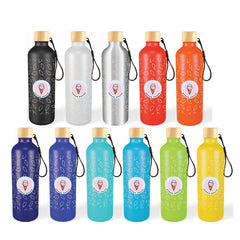 HWD286 - Gelato Aluminium Drink Bottle with Bamboo Lid