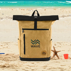 Seaside Kraft Paper Laptop Backpack by Happyway Promotions