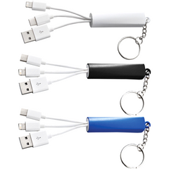 Light Up Logo 3-in-1 Cable By Happyway Promotions