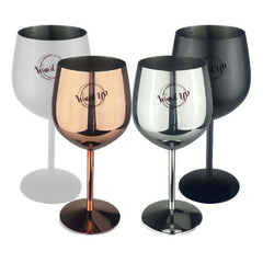 Bella Stainless Steel Wine Glass by Happyway Promotions