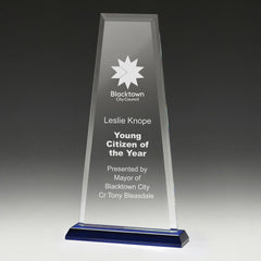 Glass Blue Guardian Award by happyway promotions