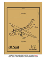 HWP59 - BRANDCRAFT Jet Plane Wooden Model