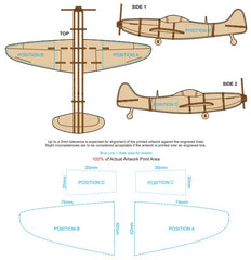 HWP70 - BRANDCRAFT Spitfire Wooden Model