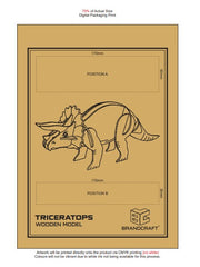 HWP68 - BRANDCRAFT Triceratops Wooden Model