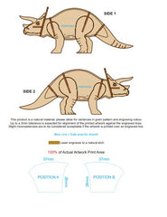 HWP68 - BRANDCRAFT Triceratops Wooden Model