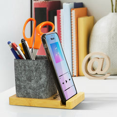 NATURA Bamboo Phone Stand Desk Caddy by Happyway Promotions