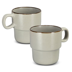 Keepsake Stackable Coffee Cup - Set of 2 by Happyway Promotions