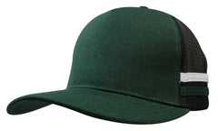 American Premium Twill/Mesh Deep Fit Trucker with Stripes by Happyway Promotions