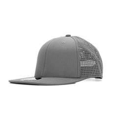 Peak 6 Panel Polyester Cap with Flat Visor, Perforated Sides by Happyway Promotions