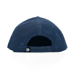 Peak 6 Panel Polyester Cap with Flat Visor, Perforated Sides by Happyway Promotions