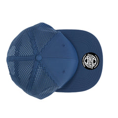 Peak 6 Panel Polyester Cap with Flat Visor, Perforated Sides by Happyway Promotions