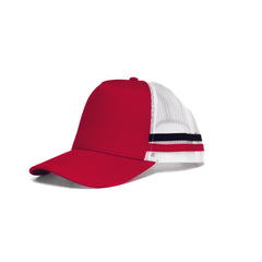 Odyssey 5 Panel PolyCotton Cap with Striped Mesh Sides by Happyway Promotions