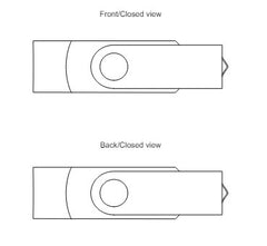 Rotate Dual USB - 8GB By Happyway Promotions