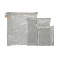 Recycled Cotton Mesh Cinch Pouch Set By Happyway Promotions