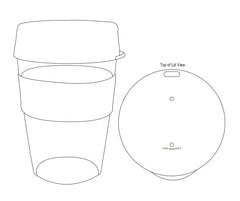 Carry Cup with Lid and Band By HappyWay Promotions