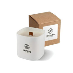 Premium Square Glass Candle by Happyway Promotions