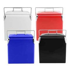 Retro Metal Ice Cooler Box 13L by Happyway Promotions