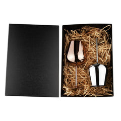 Bula Vinaka Stainless Steel Wine Glass Gift Set by Happyway Promotions