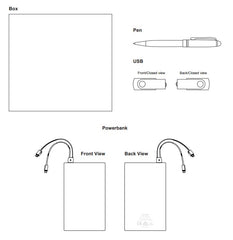 Powerbank, USB (4GB) and Pen Giftset By HappyWay Promotions